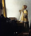 Frau mit einer Perlenkette Barock Johannes Vermeer